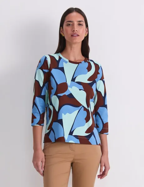 Pure Cotton Colour Block Top Multi