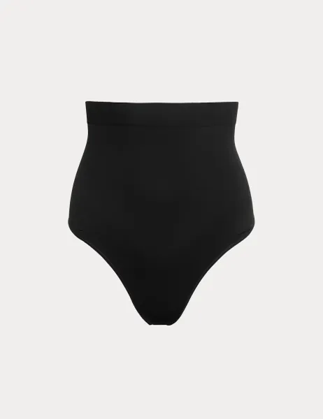 Body by M&S Body Sculpt Firm Control Seamless High Rise Thong Black