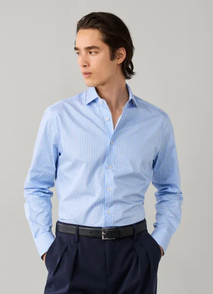 Classic Fit Formal Wide Stripe Shirt