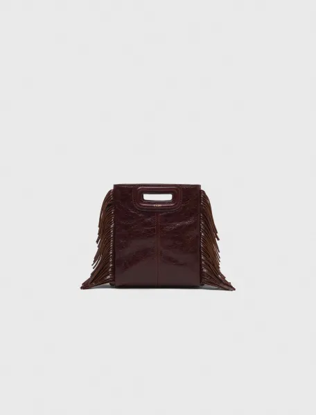 Crackled leather mini M bag
