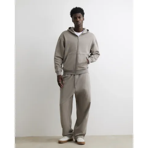 River Island Wide Leg Cotton Washed Joggers
