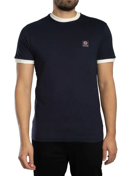 Flag Badge Ringer T-Shirt
