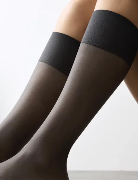 Autograph 5pk 10 Denier Ladder Resist Matt Knee Highs Nearly Black