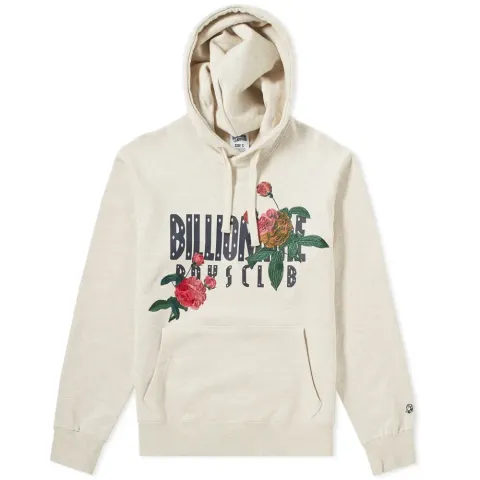 Embroidered Floral Popover Hoody