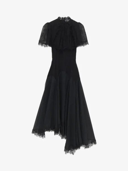 Floral Lace Evening Dress