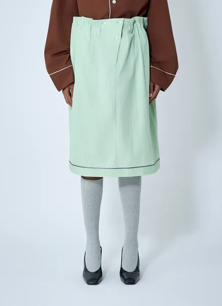 Cotton Midi Skirt