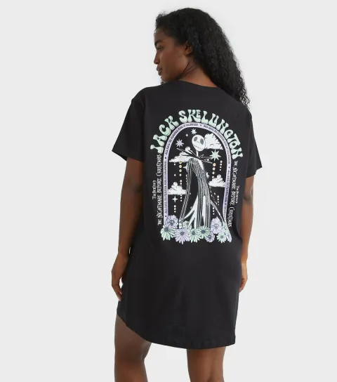 Women's Black The Nightmare Before Christmas Night Dress