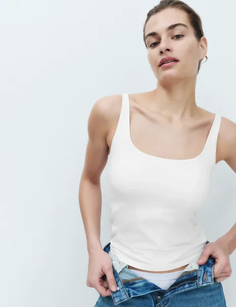 Marks & Spencer Secret Support Scoop Neck Bra Vest White