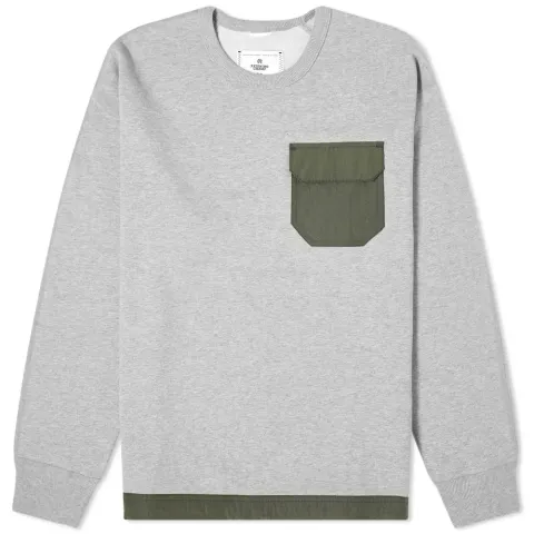 Nylon Patch Crew Sweat