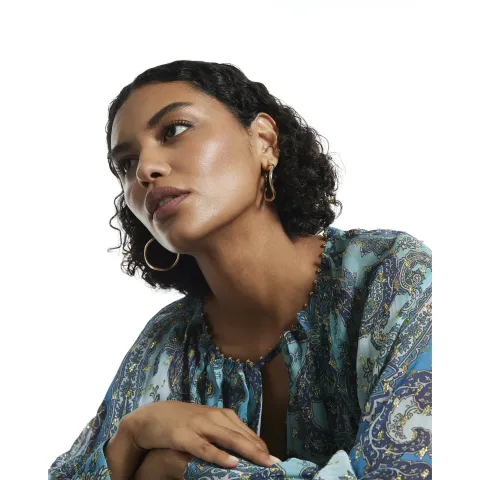 River Island Wave Hoop Earrings