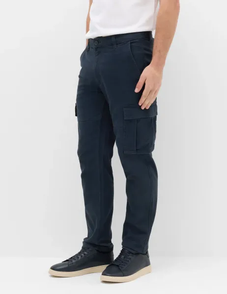 Marks & Spencer Straight Fit Cargo Trousers Navy