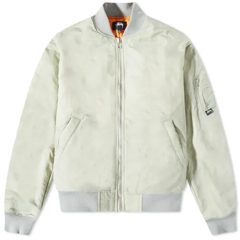 Dyed Nylon Bomber Jacket