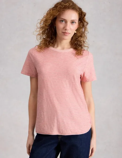 White Stuff Pure Cotton Striped T-Shirt