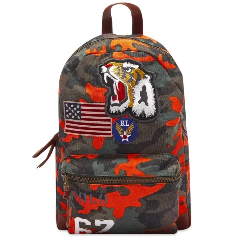 Embroidered Tiger Camo Backpack