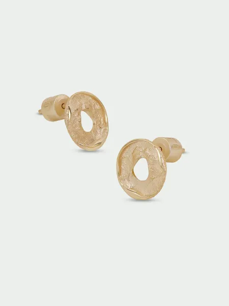 TUTTI Natural Sterling Silver Plated Stud Earrings