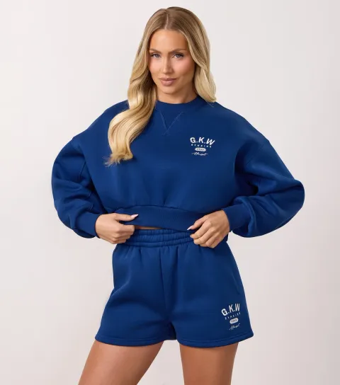 Women's Navy Composure Cropped Sweatshirt