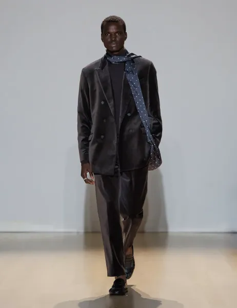 Autograph Cotton Rich Velvet Stretch Suit Jacket Bitter Chocolate
