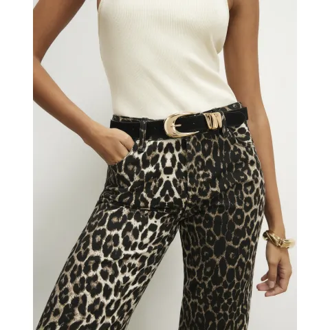 River Island Suede Triple Keeper Belt