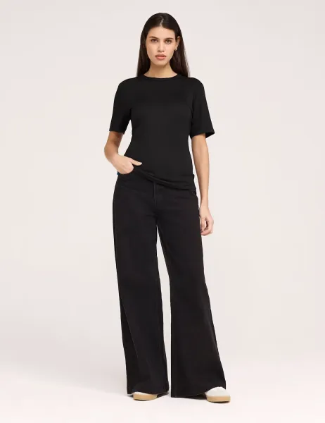 Finery London Jersey T-Shirt Black