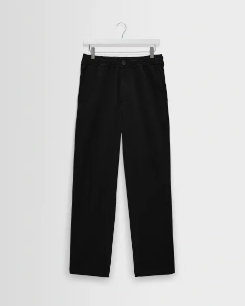 Hyde - Black Organic Cotton Twill Straight Fit Trousers