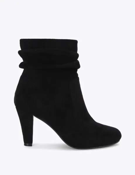 Carvela Suede Stiletto Heel Ankle Boots Black