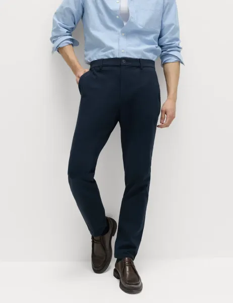 Marks & Spencer The Ultimate Slim Fit Twill Chinos Navy