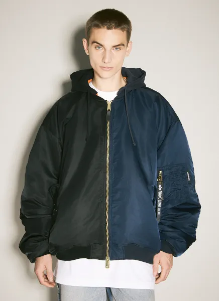 Reversible Hooded Bomber Jacket