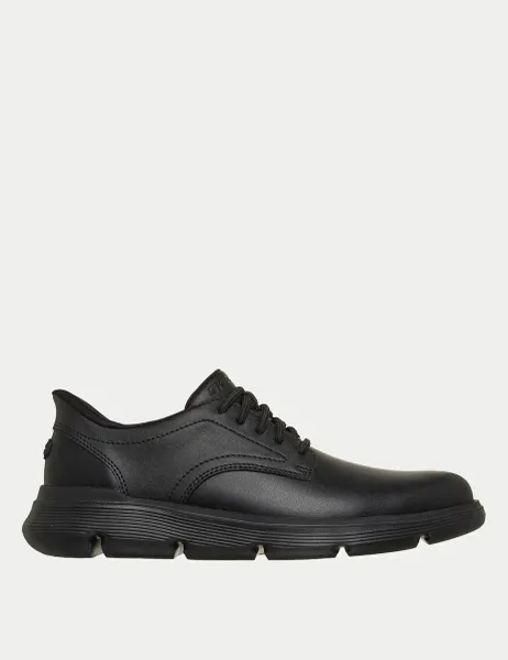Skechers Garza Duran Leather Trainers Black