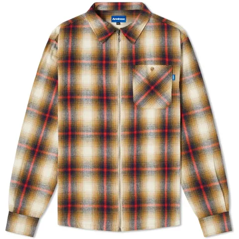 Flannel Zip Shirt Jacket