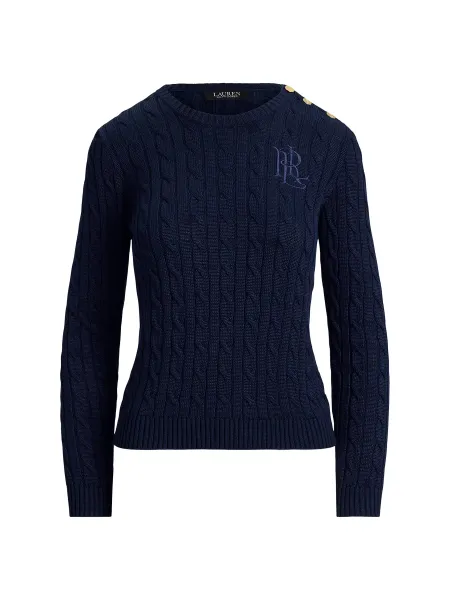 Cable Knit Button Shoulder Jumper