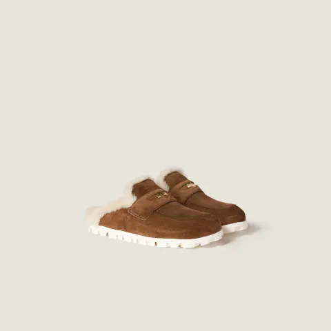 Suede mules