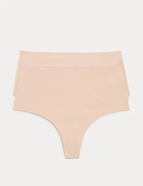 Body by M&S 2 Pack Body Invisibles No VPL Shaping Thongs Opal