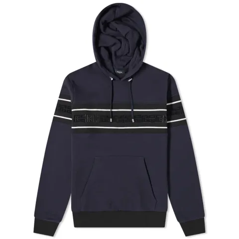 Monogram Flocked Popover Hoodie