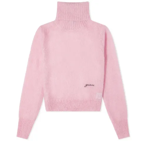Mohair Highneck Logo Jumper