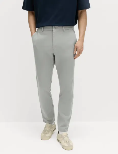 Marks & Spencer The Ultimate Slim Fit Twill Chinos Chrome