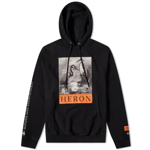 Black & White Herons Popover Hoody