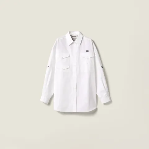 Poplin shirt-dress