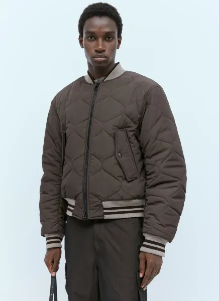 Quilted Zip Bomber jacket