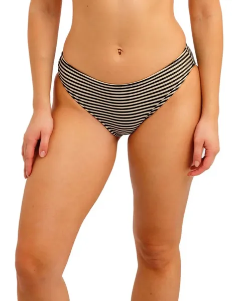 Freya Arizona Wave Striped Bikini Bottoms Black Mix