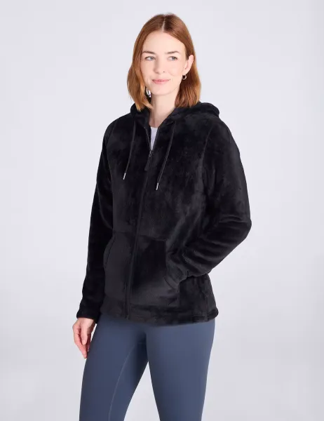 Mountain Warehouse Snaggle Fleece Zip Up Hoodie Black