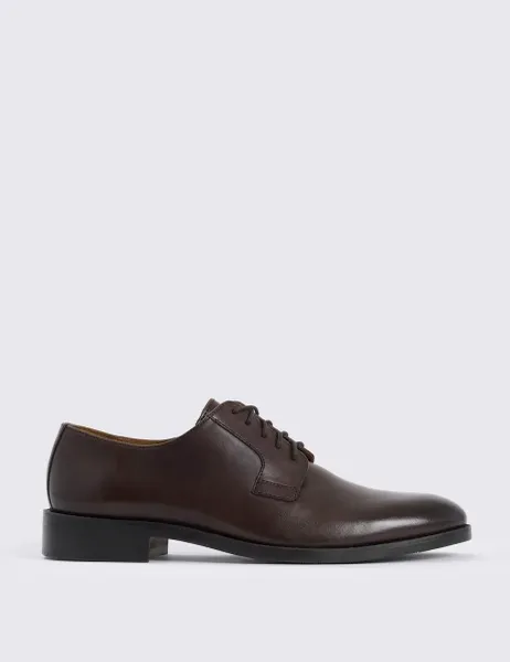 Moss Leather Derby Shoes Brown