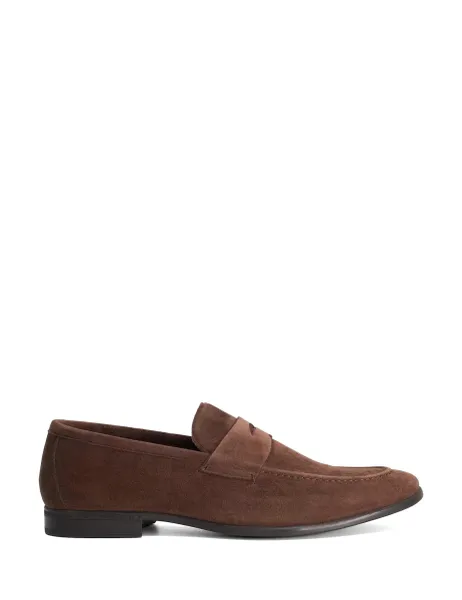 Dune London Suede Slip On Loafers