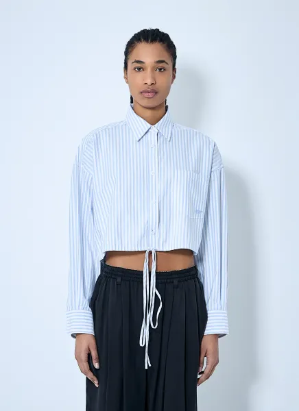 Crop Button-Down Shirt