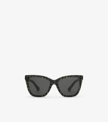 Check Square Sunglasses​ in Calico beige/grey