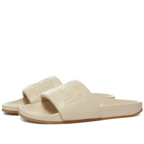 Padded Leather Pool Slide