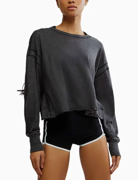 FP Movement Cotton Rich My Time Top Black
