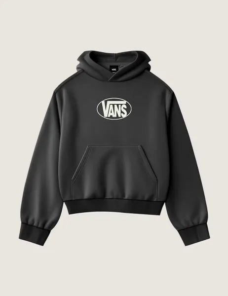 Vans Oval Logo Relaxed Pure Cotton Hoodie Black