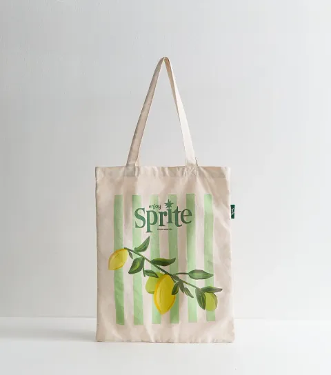 Stone Lemon Print Tote Bag