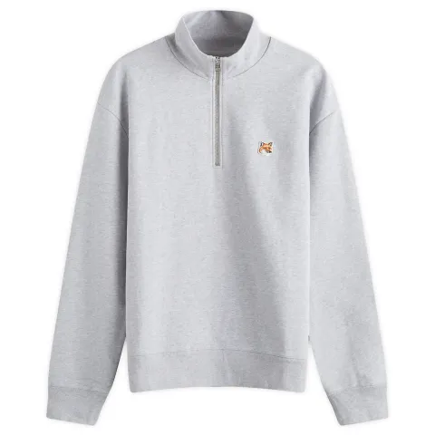 Maison Kitsuné Fox Head Patch Half Zip Sweat