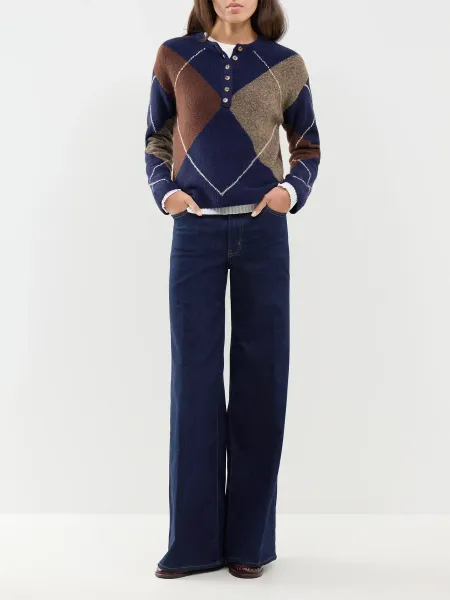 Frame Cotton Blend The Palace Wide Leg Jeans